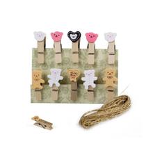 Varal de Fotos + 10 Prendedores de Fotos Ursinhos