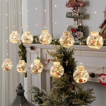 varal de lampadas de natal decorada led pisca bolas grande cor das luzes coloridocolorido