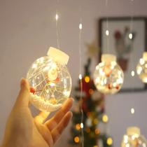 Varal De Lampadas De Natal Decorativa Led Pisca Bolas Grande