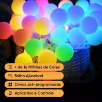 Varal De Luz Pisca Pisca 10m Lâmpadas Bolinhas Coloridas Rgb