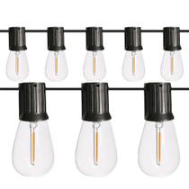 Varal de Luzes Externo Cordão Gambiarra 10 Metros com 20 Soquetes E27 Sem Lâmpadas, com Prolongador