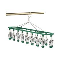 Varal De Meias Em Aço Inoxidável Com 20 Clipes, Multifuncional Para Secagem De Roupas Íntimas E