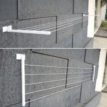 Varal de parede articulado aluminio 30 kg 42 cm branco - vulcano - VULCANO VARAIS