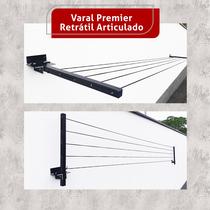 Varal de parede articulado aluminio 60 kg preto premier - home varais Varal de parede articulado aluminio 60 kg preto premier - home varais