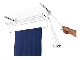 Varal De Parede - Com 5 Varetas De Aço - 100x38 Cm - Maxeb Varal De Parede - Com 5 Varetas De Aço - 100x38 Cm - Maxeb