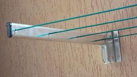 Varal de parede dobrável de alumínio polido - Italian aluminium
