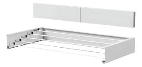 Varal De Parede Dobrável Invisível 100cm Alumínio Branco Única