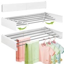 Varal de Parede Dobrável ZdwCyl 81 cm Branco Varal de Parede Dobrável ZdwCyl 81 cm Branco