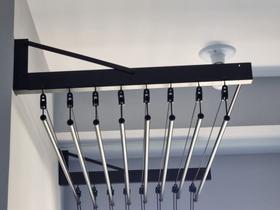 Varal de Parede Individual 12 varetas x 100cm Preto