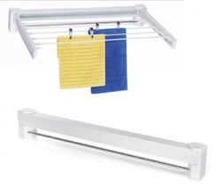 Varal de Parede Mágico Retrátil Branco 70cm 5 varetas