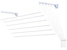 Varal De Parede Ou Teto Prático Branco De Aço 6 Varetas Até 12 Kg Secalux Varal De Parede Ou Teto Prático Branco De Aço 6 Varetas Até 12 Kg Secalux