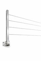 Varal de Parede Retrátil 4m Alumínio Super Reforçado Suporte Maciço