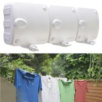 Varal De Parede Retrátil Automático 3 Cordas 18m Com Trava Secar roupas Varal De Parede Retrátil Automático 3 Cordas 18m Com Trava Secar roupas