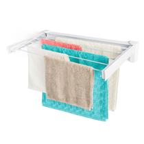 Varal De Parede Retrátil Branco 70cm Portátil Prático Multiuso Individual Seca Área Roupa Íntima Pequenos Espaços Varetas Fácil Pendurar Delicadas