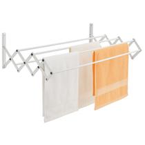 Varal De Parede Retrátil Sanfonado Em Aço Branco Resistente Suporta Até 6kg Lavanderia Maxeb Varal De Parede Retrátil Sanfonado Em Aço Branco Resistente Suporta Até 6kg Lavanderia Maxeb