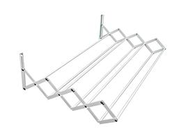 Varal de parede sanfonado com 7 varetas em alumínio