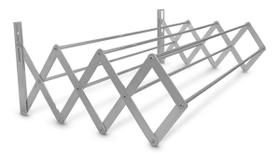 Varal de Parede Sanfonado Retrátil Seca Roupas 100% Alumínio Ideal Para Apartamentos Não Enferruja 60 cm - Kzaon