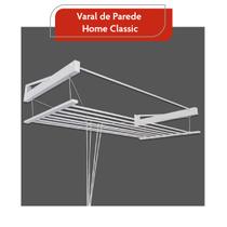 Varal De Parede Sobe E Desce Manual Classico Branco 60 Cm Aluminio
