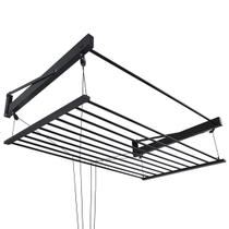 Varal De Parede Sobe E Desce Manual Classico Preto 70 Cm Aluminio
