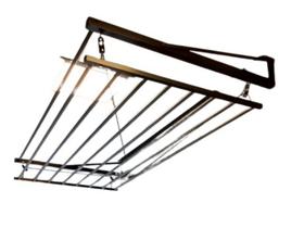 Varal de parede tradicional com manivela 8 varetas em alumínio