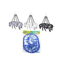 varal de pendurar de plastico oval com 16 prendedores colors - SECAMAIS