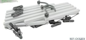 Varal de pendurar sanfonado com 29 prendedores cinza