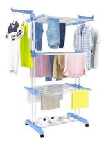 Varal De Roupa Aço Inox Dobrável Vertical Portátil Pratico