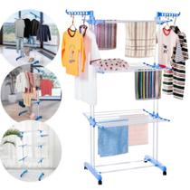 Varal De Roupa Grande De Chão Dobrável 3 Andares Novidade