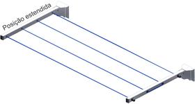 Varal de roupa parede articulável retratil de parede muro varal para apartamento casa basculante