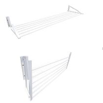 Varal De Roupas de Parede Retratil 9 Varetas Aluminio Dobravel 50cm Varal De Roupas de Parede Retratil 9 Varetas Aluminio Dobravel 50cm