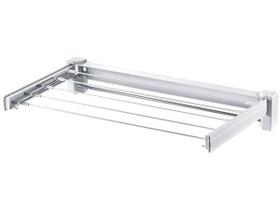 Varal de Roupas Retrátil 70cm Ordene Inox de Parede Estendedor Log Branco