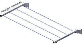 Varal De Roupas Retrátil De Parede Avatron VAR-4000W Varal De Roupas Retrátil De Parede Avatron VAR-4000W