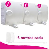 Varal De Roupas Retrátil Recolhimento Automático Modular Parede Com 6mt Cada Branco - Maxeb