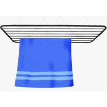 Varal de Teto Aço 90cm x 56cm 13kg Resistente Maxeb Preto e Branco