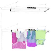 Varal de Teto em Aço 1,2m Reforçado Estendedor de Roupas Someway Varal de Teto em Aço 1,2m Reforçado Estendedor de Roupas Someway