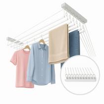 Varal de Teto Individual 120cm x 12 Varetas Em Alumínio Branco Varaltop