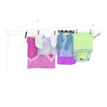 Varal De Teto Monaco Aço Branco 1 metro Secalux Varal De Teto Monaco Aço Branco 1 metro Secalux