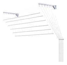 Varal De Teto Ou Parede 6 Varetas Reforçado Pratico 120x56cm Cor:Preto