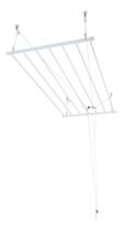 Varal De Teto Tradicional 130cm x 10 Varetas - Em Alumínio Branco Varal De Teto Tradicional 130cm x 10 Varetas - Em Alumínio Branco