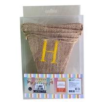 Varal Decorativo de Tecido Juta Happy Birthday Com 3 Metros Amarelo