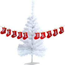 Varal Decorativo Feliz Natal Em Meia Enfeite Letras 2,40m Varal Decorativo Feliz Natal Em Meia Enfeite Letras 2,40m