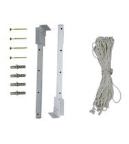 Varal Dobrável Articulável Basculante De Parede Muro - Branco