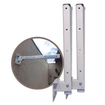 Varal Dobrável Articulável Em Aço + 20m Cabo Aço Encapado Branco