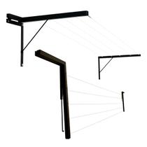 Varal Dobrável Articulável Parede Fio Aço 5 Varais Premium