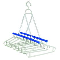 Varal Fácil 8 Cabides Para Camisas Branco E Azul - Issam