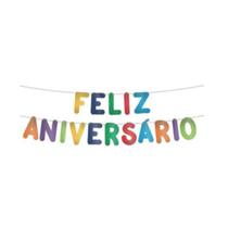 Varal Feliz Aniversario Colorido Marques