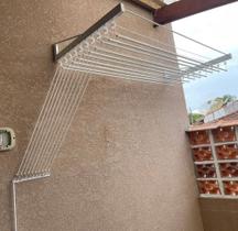 Varal individual de parede 6 varetas 100cm