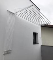 Varal Individual De Parede 8 Varetas 80 cm + guia de desvio de cordas Varal Individual De Parede 8 Varetas 80 cm + guia de desvio de cordas