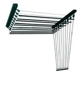 Varal Individual De Teto 80cm Com 08 Varetas Em Alumínio - Preto Varal Individual De Teto 80cm Com 08 Varetas Em Alumínio - Preto