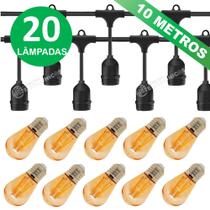 Varal Instalação Fácil e Conexão em Série com Plug Macho e Fêmea Incluso KIT033